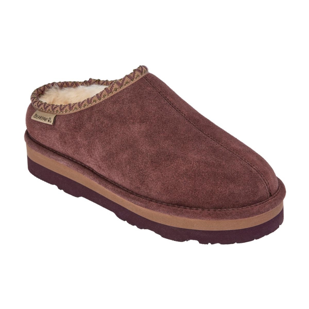 Bearpaw Purple Mule Lucille Water And Stain-Repellent Suede Easy Slip-On/Slip S